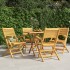 Sillas de jardín plegables 4 uds madera maciza teca 55x62x90