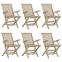 Sillas de jardín plegables 6 uds madera maciza teca 56x61x89