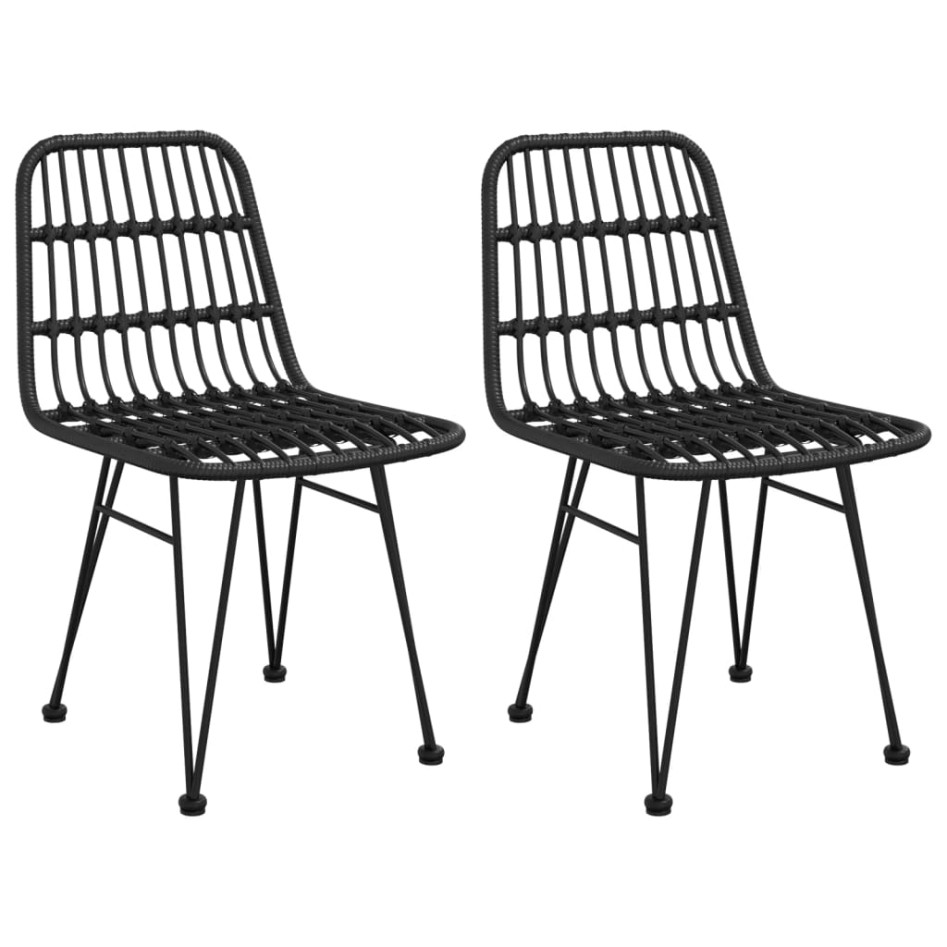 Juego de comedor de jardín 3 piezas ratán sintético