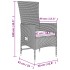 Set comedor de jardín 3 pzas con cojines ratán sintético