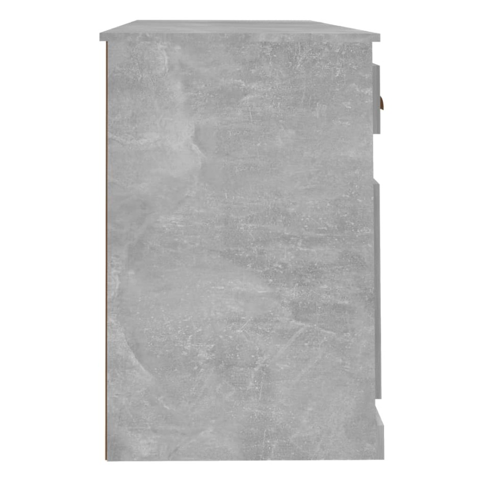 Escritorio con armario contrachapada gris