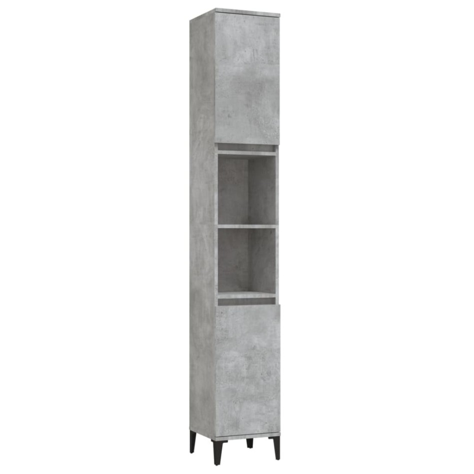 Set de muebles baño 3 pzas madera contrachapada gris
