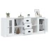 Aparadores 3 uds madera contrachapada blanco