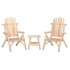 Juego de muebles de jardín 3 piezas madera maciza de