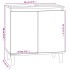Set muebles de baño 2 piezas madera contrachapada gris
