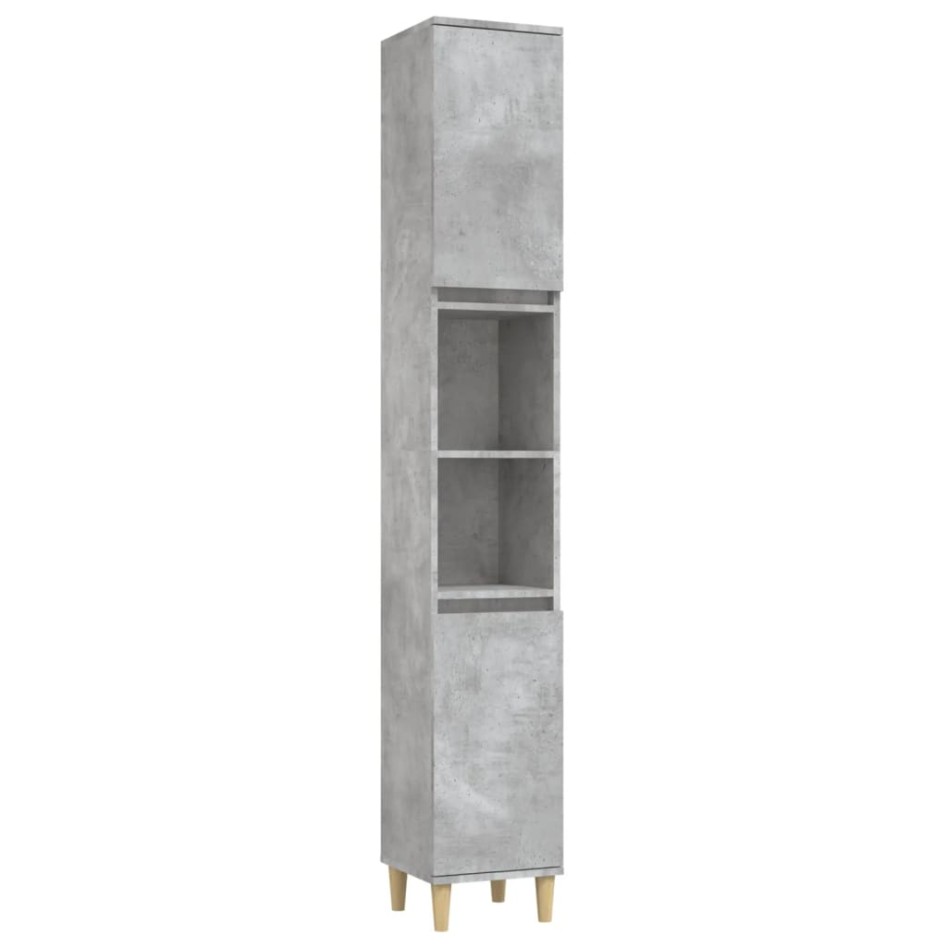 Set de muebles baño 3 pzas madera contrachapada gris