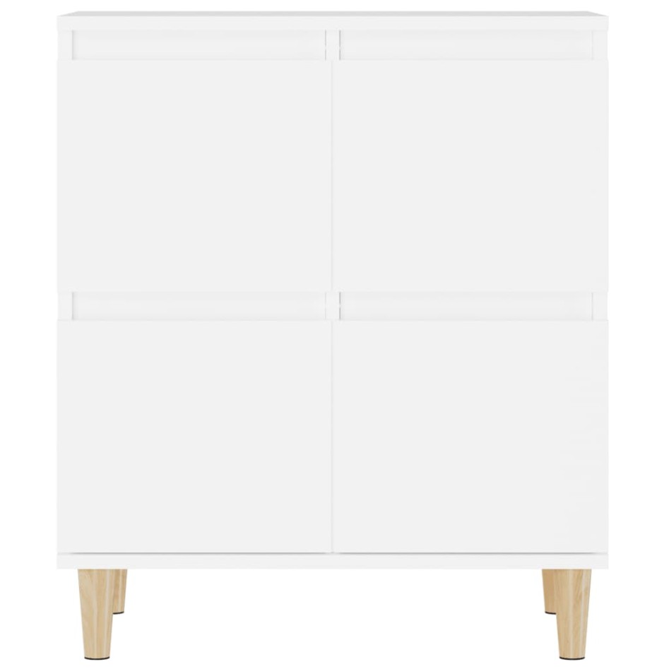 Aparadores 3 uds madera contrachapada blanco 60x35x70