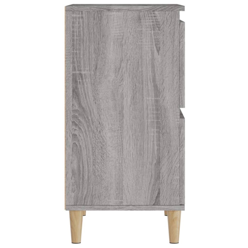 Aparadores 3 uds madera contrachapada gris Sonoma 60x35x70