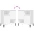 Aparadores 2 uds madera contrachapada blanco 60x35x70