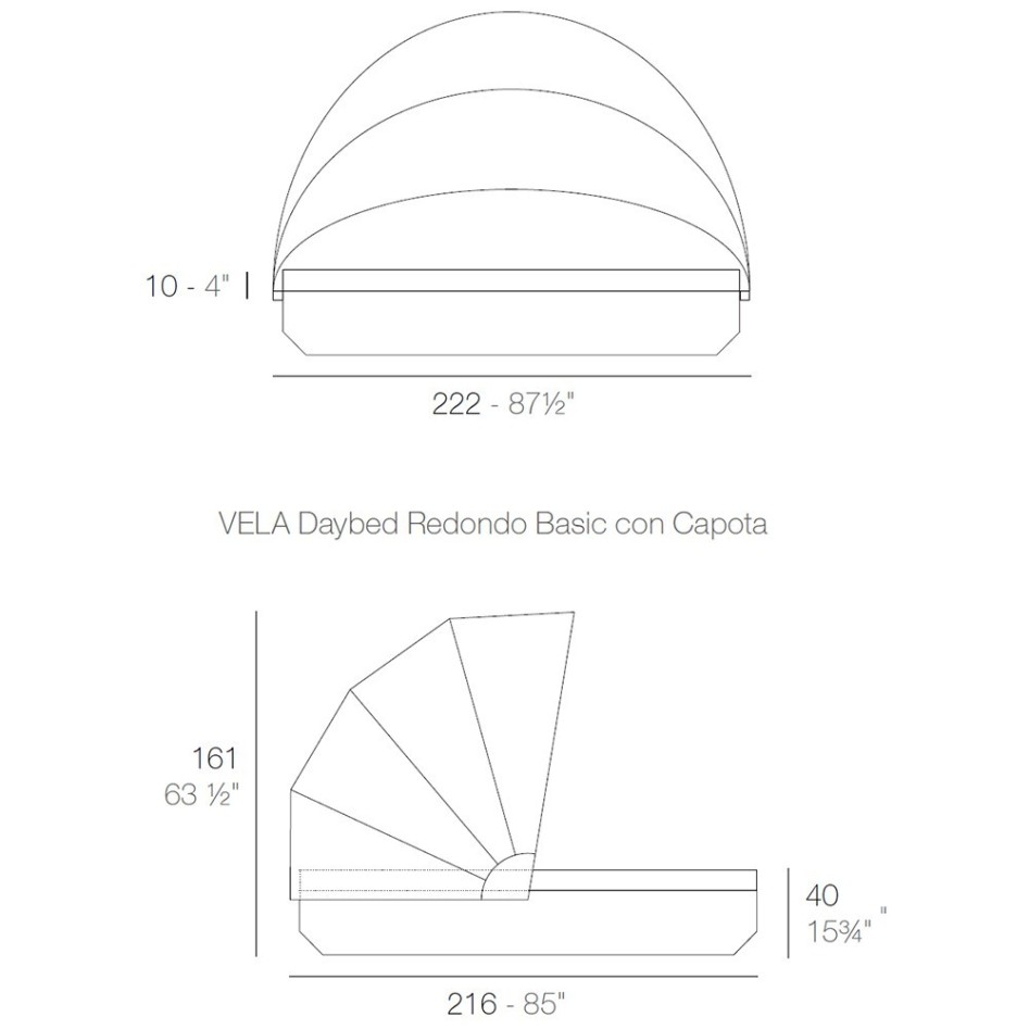 Vela Daybed Basic Redonda Parasol