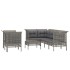 Set de muebles de jardín 8 pzas y cojines ratán sintético