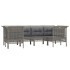 Set de muebles de jardín 6 pzas y cojines ratán sintético