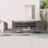 Set de muebles de jardín 6 pzas y cojines ratán sintético