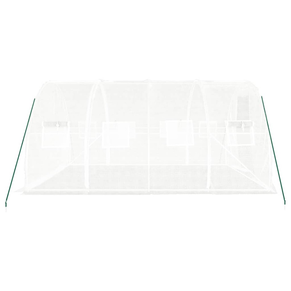 Invernadero con estructura de acero blanco 12 m² 4x3x2