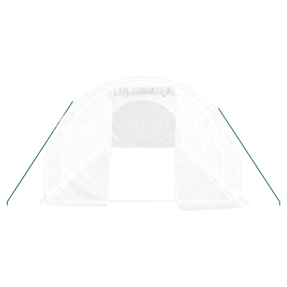 Invernadero con estructura de acero blanco 24 m² 8x3x2