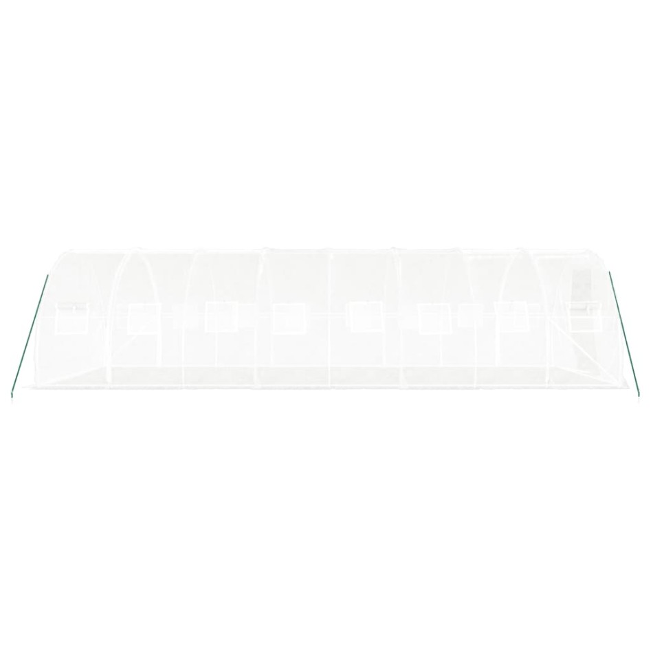 Invernadero con estructura de acero blanco 24 m² 8x3x2