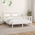 Estructura de cama con cabecero madera pino blanco 120x200