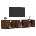 Muebles para TV de pared 3 uds roble marrón 57x34,5x40