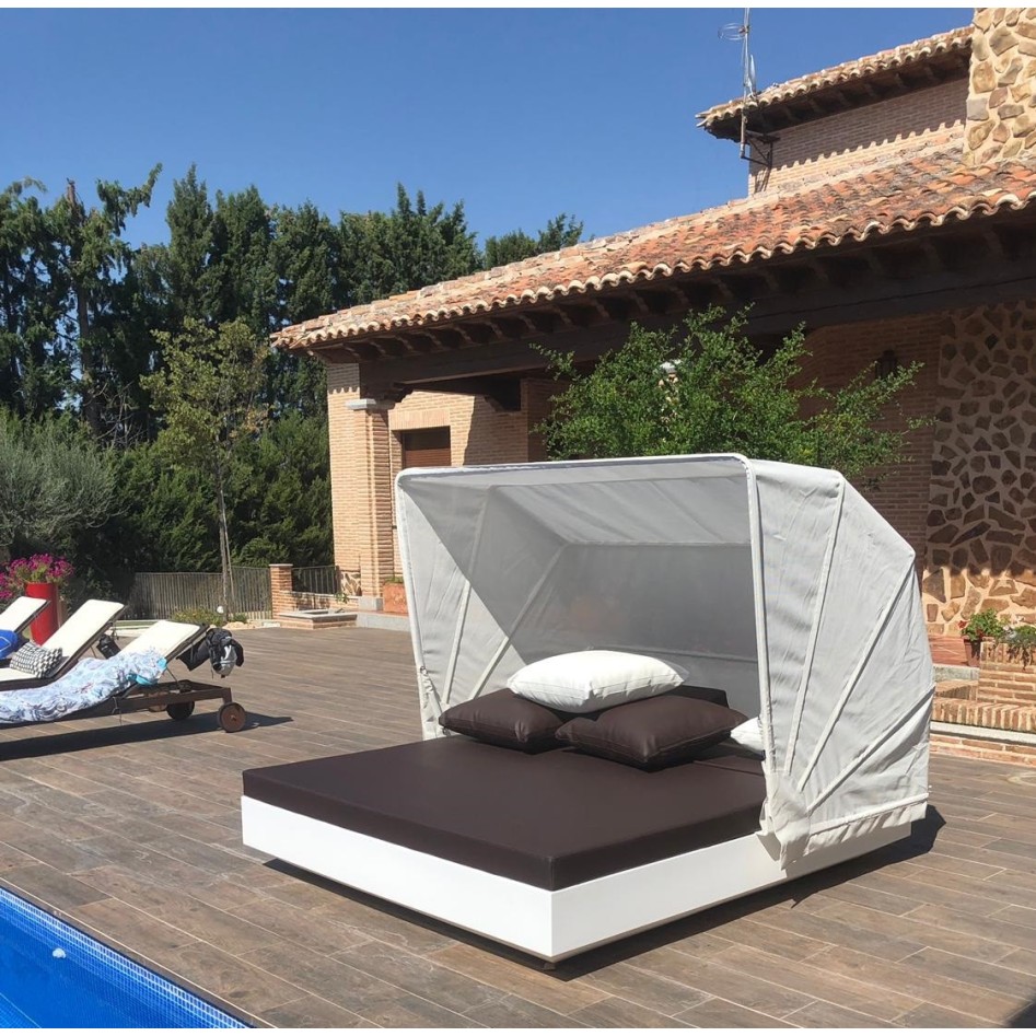 Vela Daybed 2 Cabezales Reclinables con Parasol