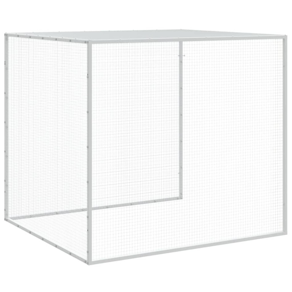 Gallinero con techo acero galvanizado antracita 403x98x90