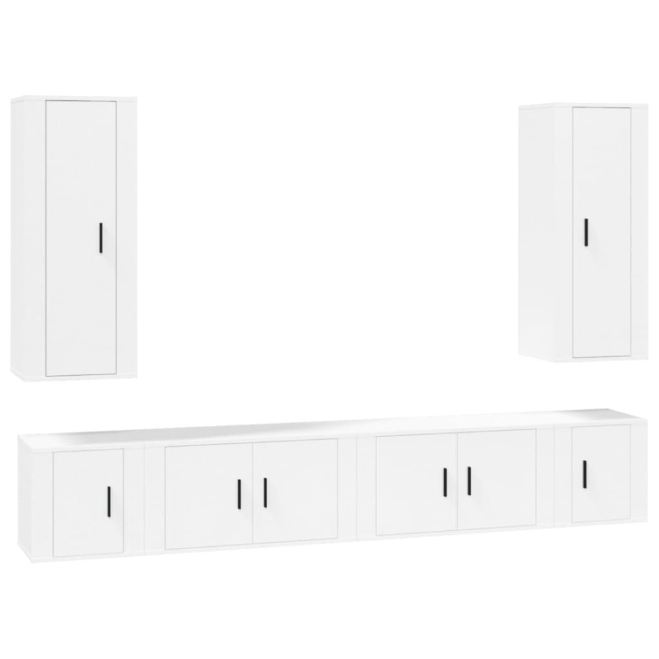 Set de muebles para TV 6 piezas madera contrachapada