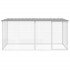 Gallinero con techo acero galvanizado gris claro 203x98x90
