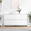Aparadores 2 uds madera contrachapada blanco brillo