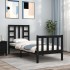 Estructura de cama individual con cabecero madera maciza