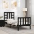Estructura de cama individual con cabecero madera maciza