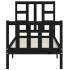 Estructura de cama individual con cabecero madera maciza