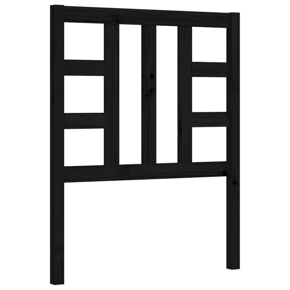 Estructura de cama individual con cabecero madera maciza