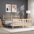 Estructura de cama con cabecero madera maciza 160x200