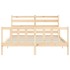Estructura de cama con cabecero madera maciza 160x200