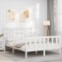 Estructura de cama matrimonio con cabecero madera maciza