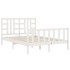 Estructura de cama matrimonio con cabecero madera maciza
