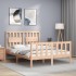 Estructura de cama de matrimonio con cabecero madera