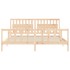 Estructura de cama con cabecero madera maciza 200x200