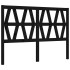 Estructura de cama con cabecero madera maciza negro 120x200