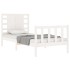 Estructura de cama individual con cabecero madera maciza