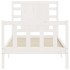 Estructura de cama individual con cabecero madera maciza