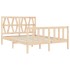 Estructura de cama con cabecero madera maciza 120x200