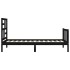 Estructura de cama individual con cabecero madera maciza