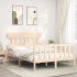 Estructura de cama con cabecero madera maciza 120x200