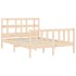 Estructura de cama de matrimonio con cabecero madera