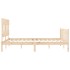 Estructura de cama con cabecero madera maciza 160x200