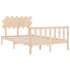 Estructura de cama con cabecero madera maciza 120x200
