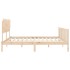 Estructura de cama con cabecero madera maciza 120x200