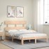 Estructura de cama con cabecero madera maciza 120x200