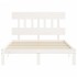 Estructura cama de matrimonio con cabecero madera maciza
