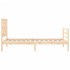 Estructura de cama con cabecero madera maciza 90x200